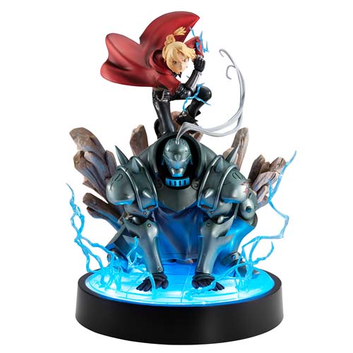 Edward and Alphonse Fighting Figure. Great Fullmetal Alchemist merch for the collector.
