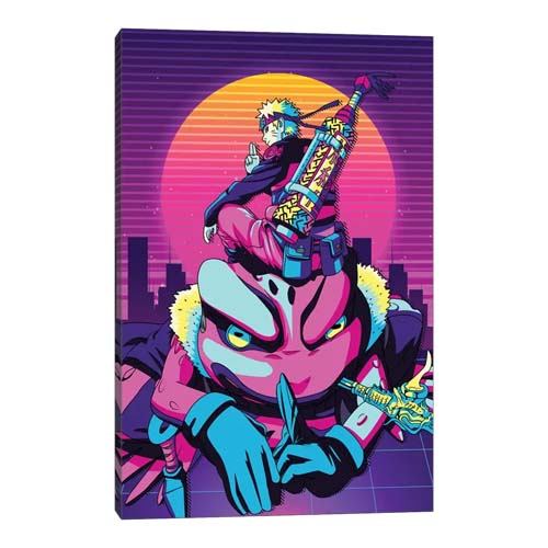 Naruto Retro-Style Poster. Great Naruto merch for the ones who love this vibe.