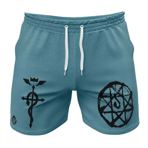 Alphonse-Themed Shorts. Great Fullmetal Alchemist merch for the gym bro.